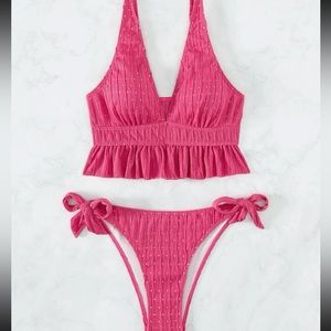 Hot pink, tankini swim size medium